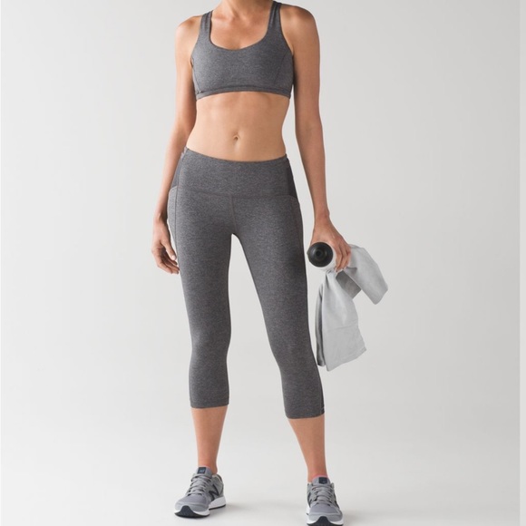 🍋 Lululemon Free To Be Tranquil Bra Heathered Black - Picture 7 of 7